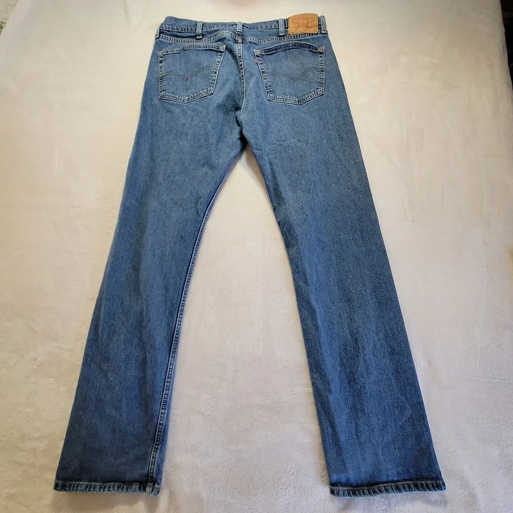 Levi's 505 Regular Fit Jeans Mens 38x34 Blue Straight Leg Denim Casual Rugged